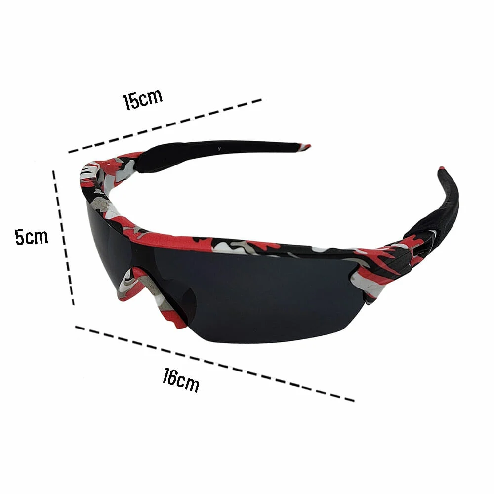 Lentes de sol deportivos con mica tornasol y estampado 3025
