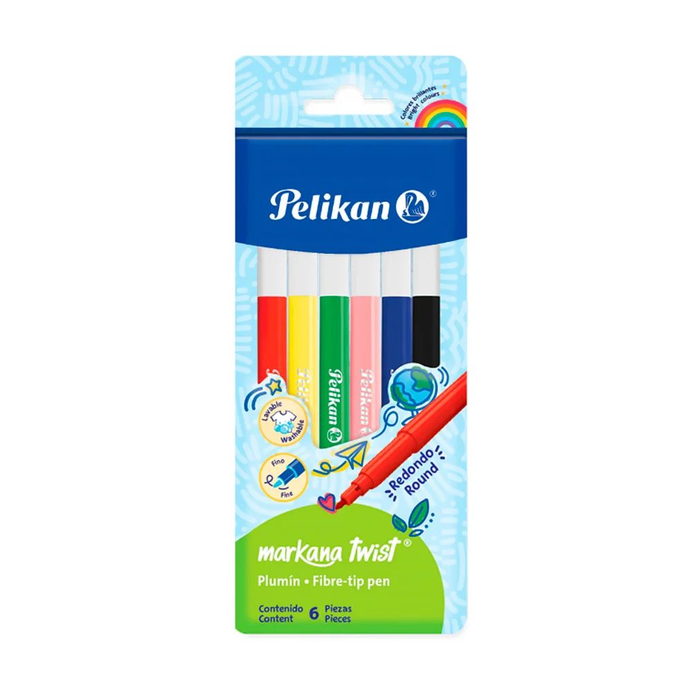 Paquete makana twist pelikan con 6 plumo...
