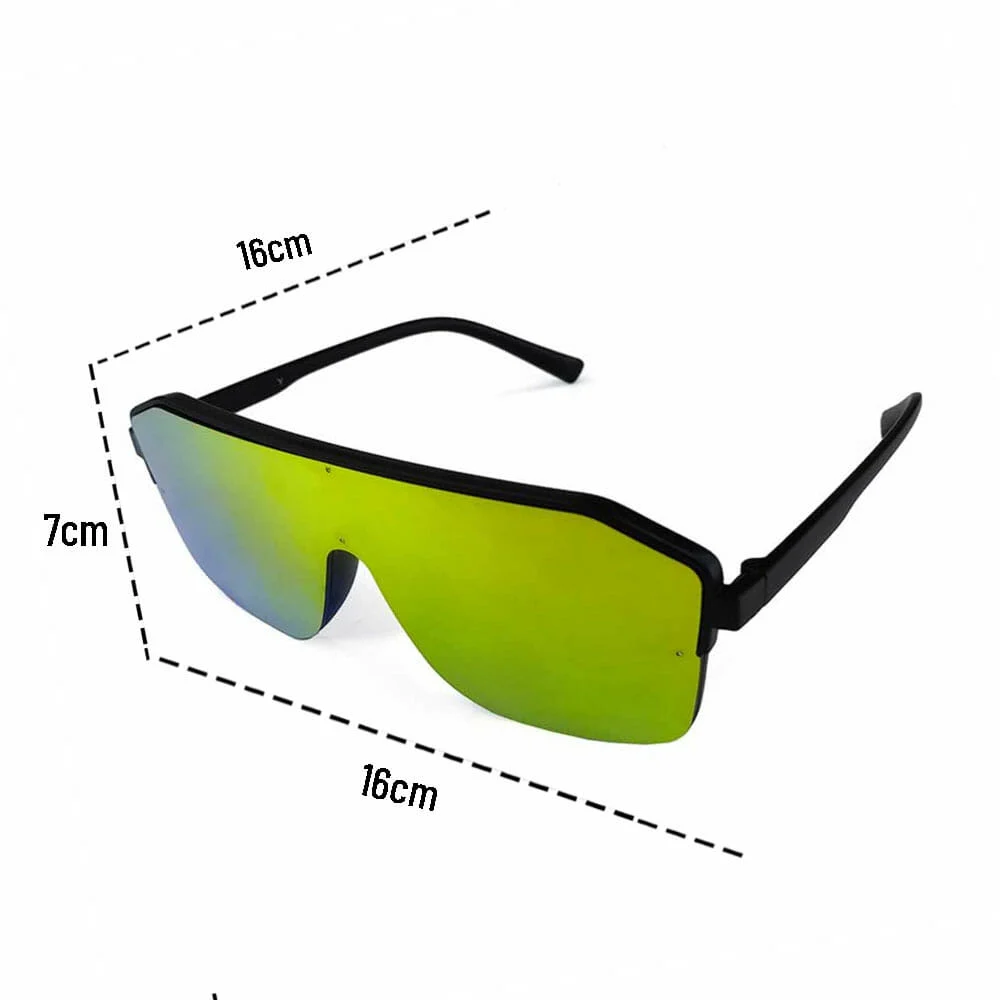1pza Lentes cuadrados de sol con efecto espejo / 3124-2f