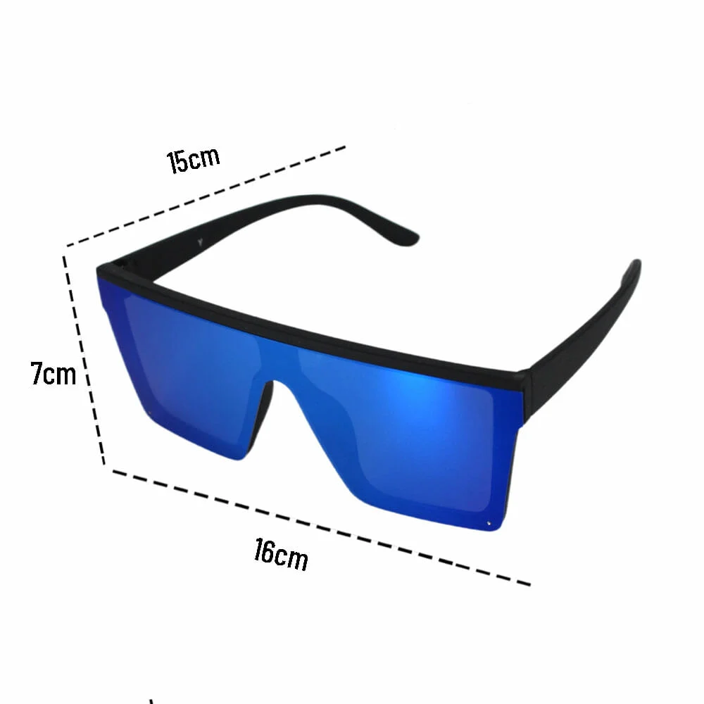 1pza Lentes cuadrados solares con micas color tornasol 3149-2f