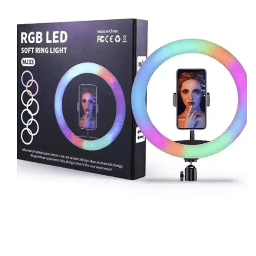 Aro de luz led rgb 13 con soporte para celular / st-10-5v / LED605 / cmg-13