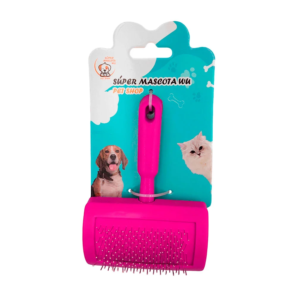 Cepillo para mascotas de plástico con c...