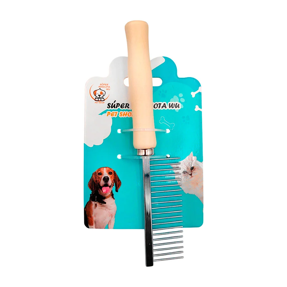 Peine metálico para mascotas con mango ...