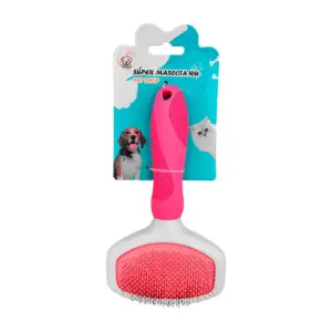Cepillo de plástico con cerdas metálicas con mango ergonómico, colore…