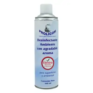 Lata de spray desinfectante ambiental con aroma 660ml / prolicom