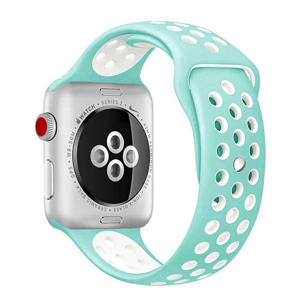Extensible correas con diseño agujerado para reloj smartwatch 38/40/41/42/44mm/l, variedad de colores y medidas / 38l