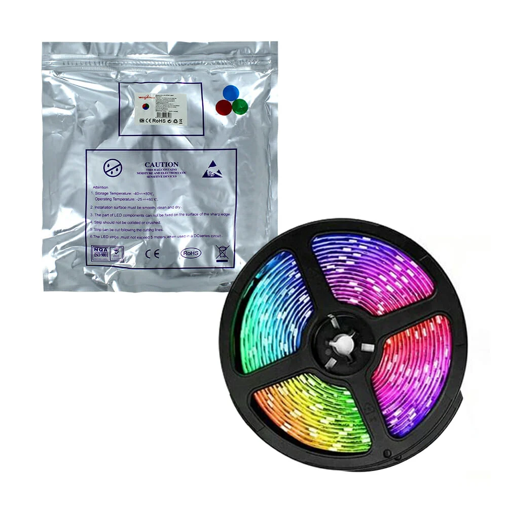 Tira led rgb de 5mtrs, 5v / 8w + control...