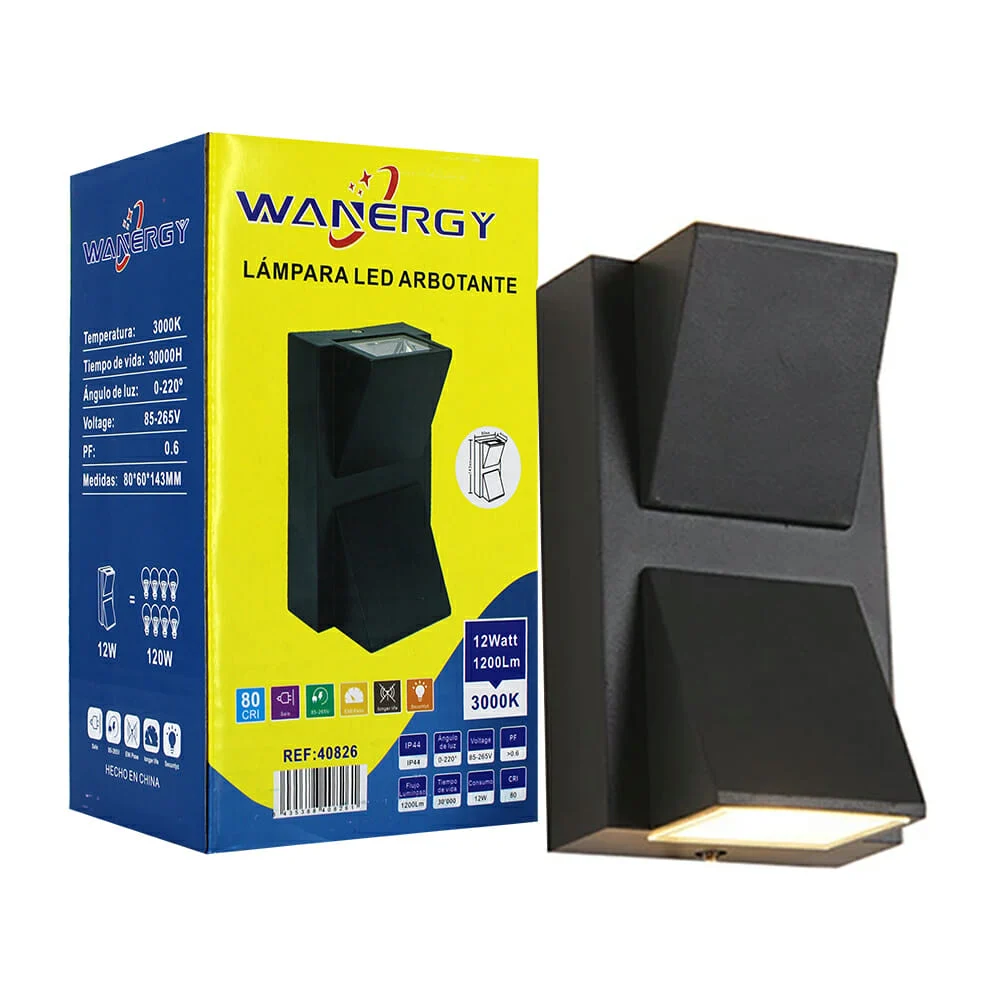 Lámpara led arbotante para pared 12w / 408261