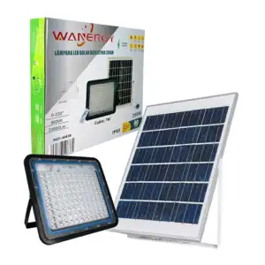 Lámpara led solar wanergy con reflector + control remoto ip65, 200w /…