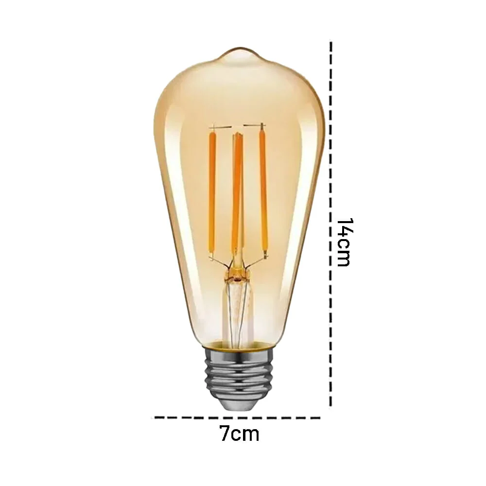 Foco led st64 wanergy tipo vintage de lu...