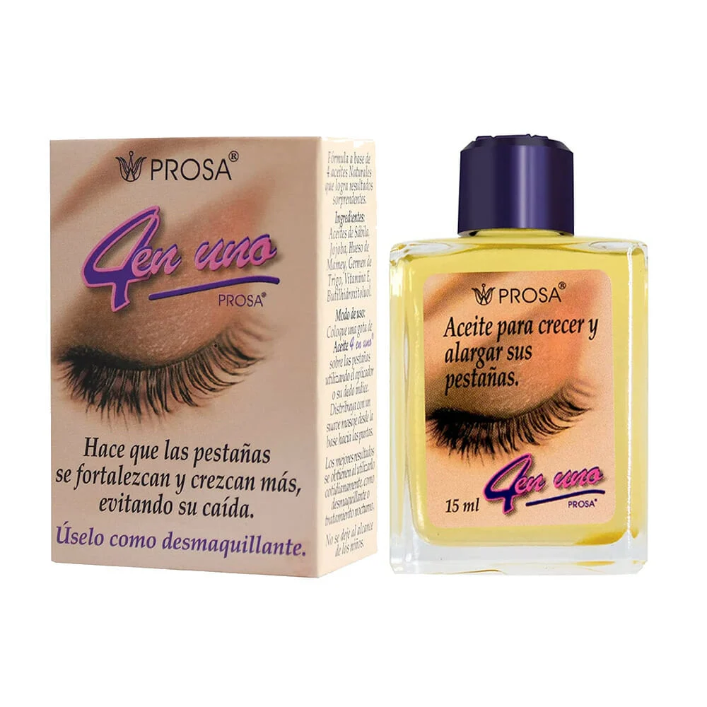 Aceite prosa 4 en 1 para alargar y dar crecimiento a pestañas 15ml / 411045