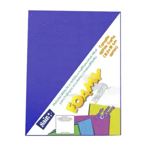 Paquete con 10 hojas de foamy plush pasto tamaño carta color azul mar…