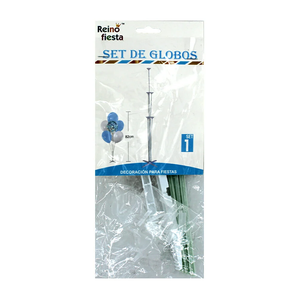 Set de bases armable para globos reino fiesta con alcance máximo de 82cm / 50274