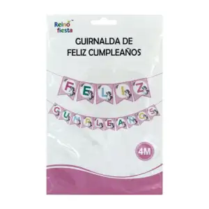 Guirnalda banner feliz cumpleaños reino fiesta de 4 metros con 15 pie…