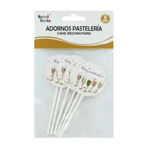 Paquete de 6 mini letreros redondos reino fiesta con diseño feliz cum…