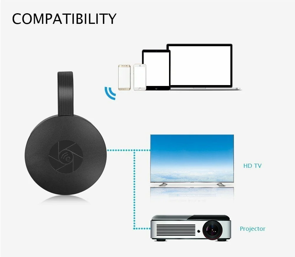 mirascreen chromecast negro