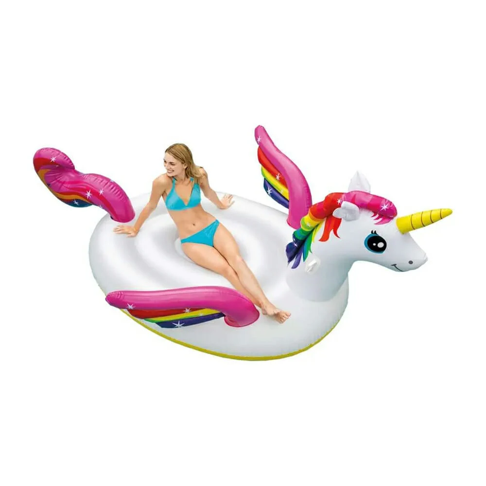 Inflable montable con estampado y forma de unicornio para piscina / 57281eu