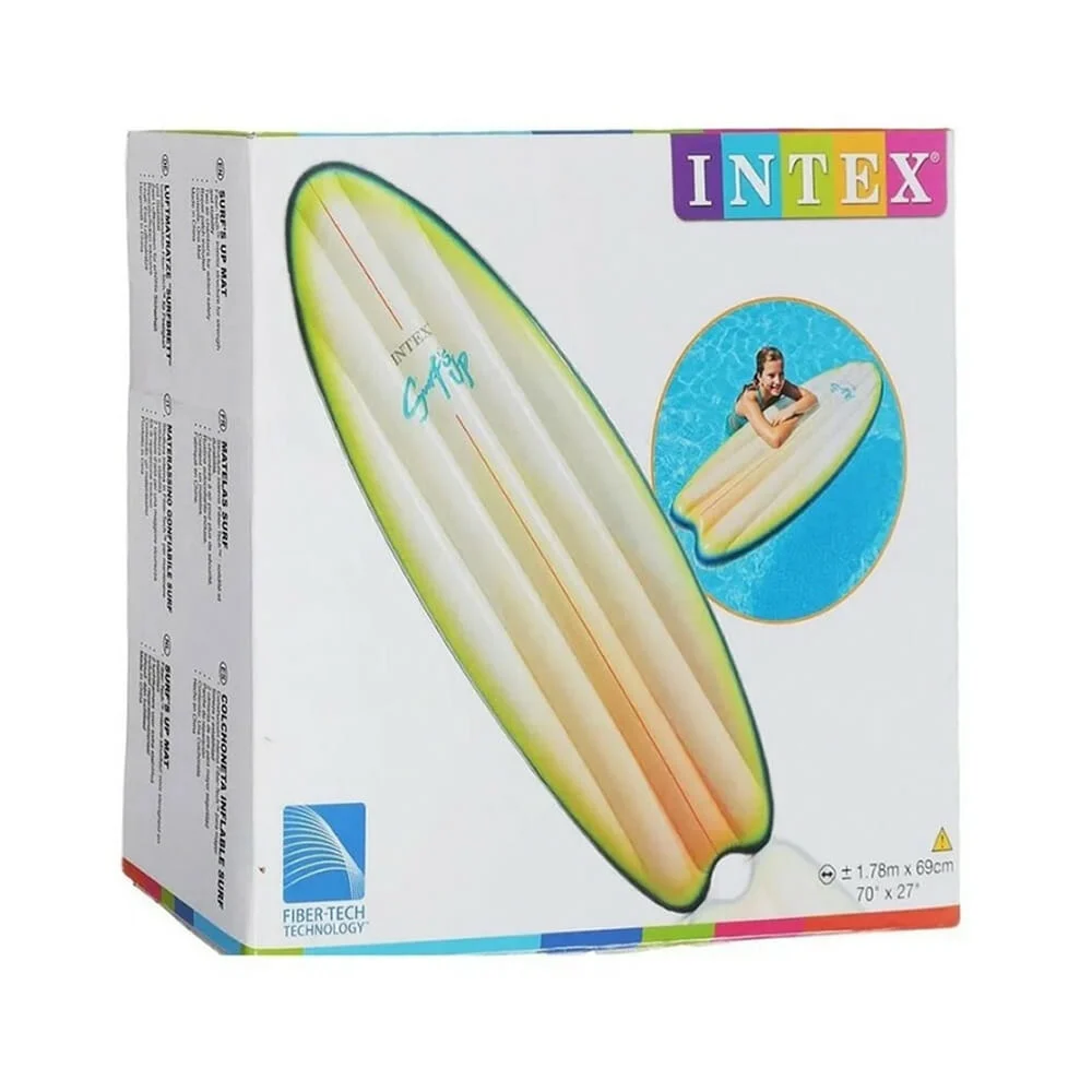 Inflable montable intex con forma de tabla de surf 178x69cm / #58152eu