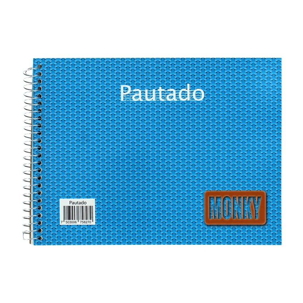 Cuaderno italiano pautado con 50 hojas / monky 58270