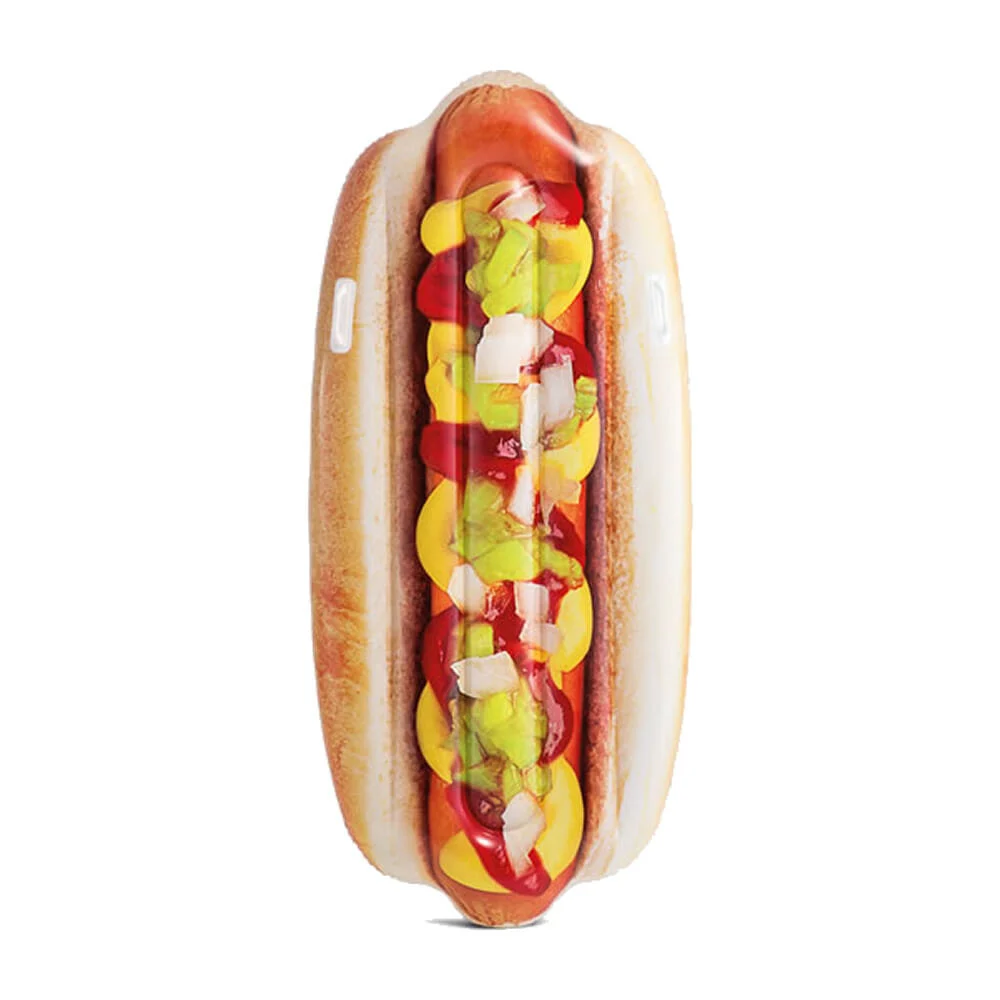 Camastro inflable intex con forma y diseño de hotdog 180x89cm / #58771eu
