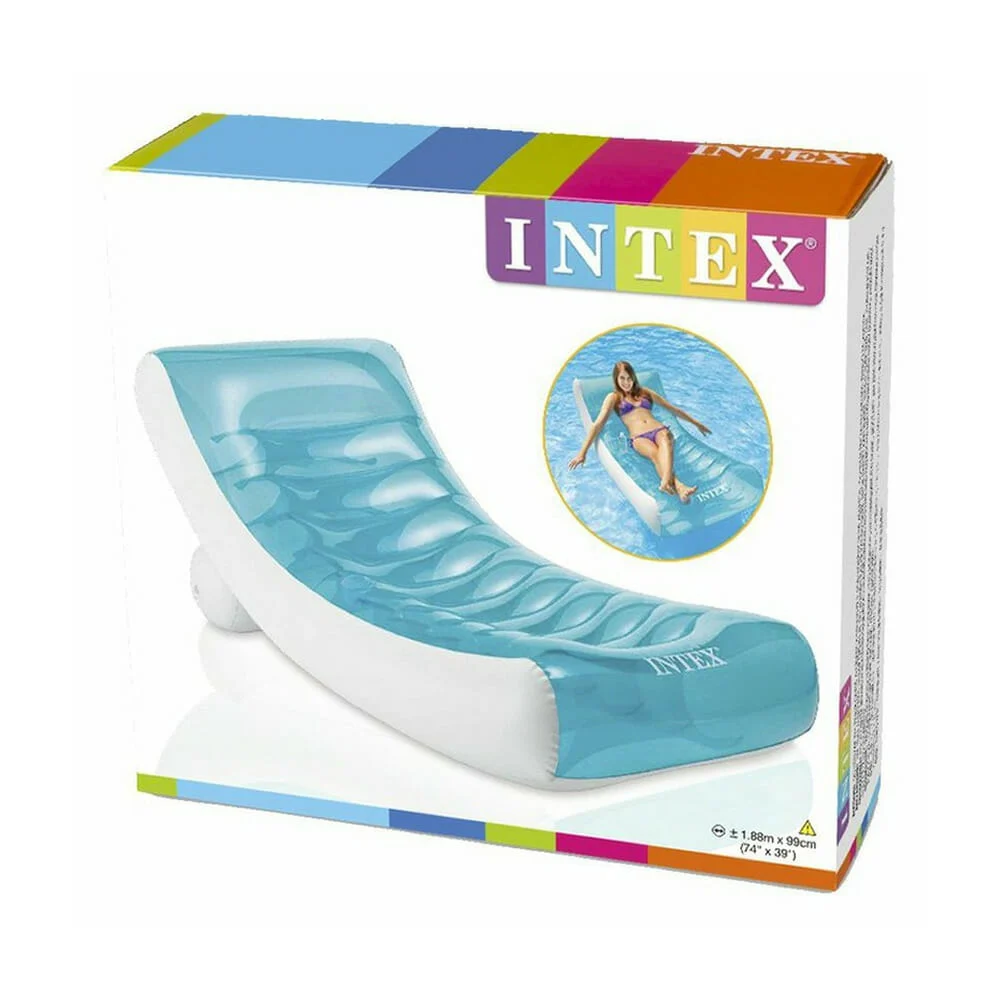 Camastro sillón lounge inflable intex con portavaso 188x99cm / #58856eu