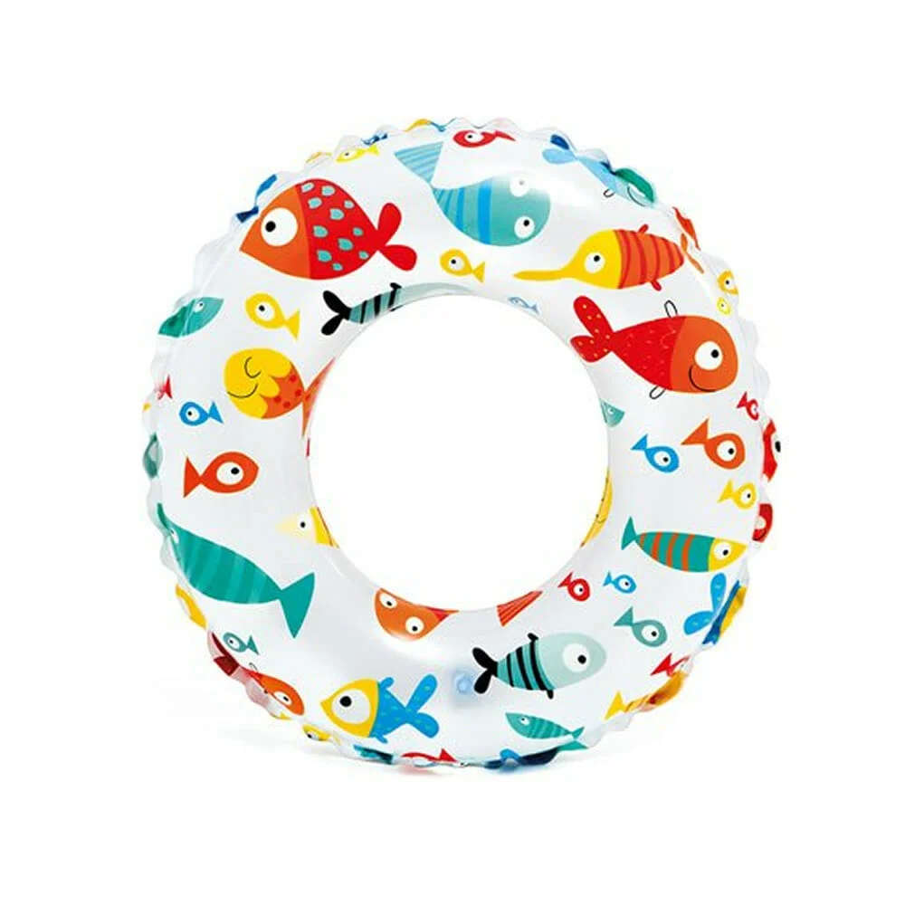 Salvavidas intex dona con diseño de peces, 61cm de diámetro / 59241np