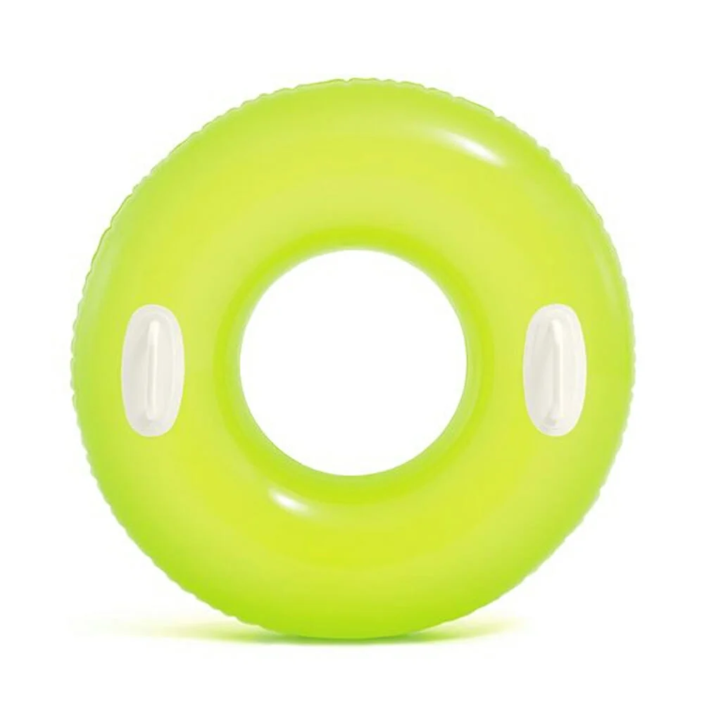 Salvavidas intex en tono neón con agarradera, 76cm / 59258