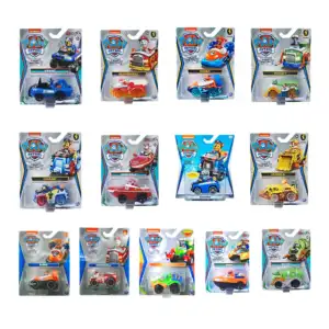 1pza Carro metálico coleccionable con personajes de paw patrol, varie…