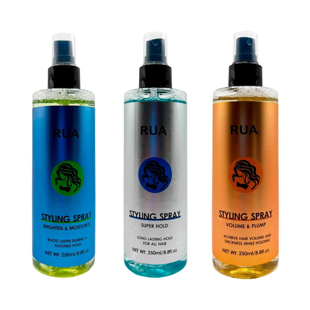 Loción en spray rua para peinar todo tipo de cabello, 250ml, variedad de colores / styling spray / 6060-2 / 6060-3 / 6060-1 / 6060-4