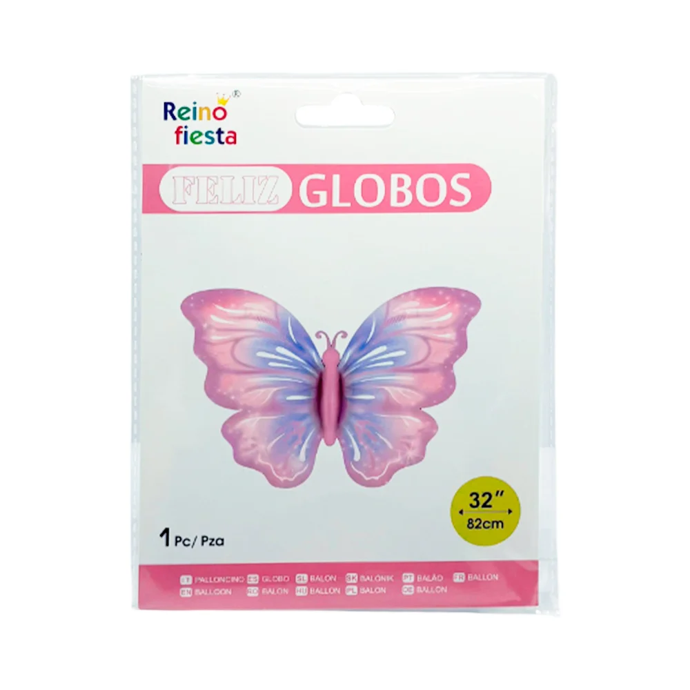 1pz globo en forma de mariposa en tonos pastel multicolor, 32´-82cm / 61698