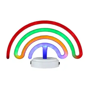 Lámpara decorativa con forma de arcoíris 4 colores 14.5x6x25.5cm / 72…