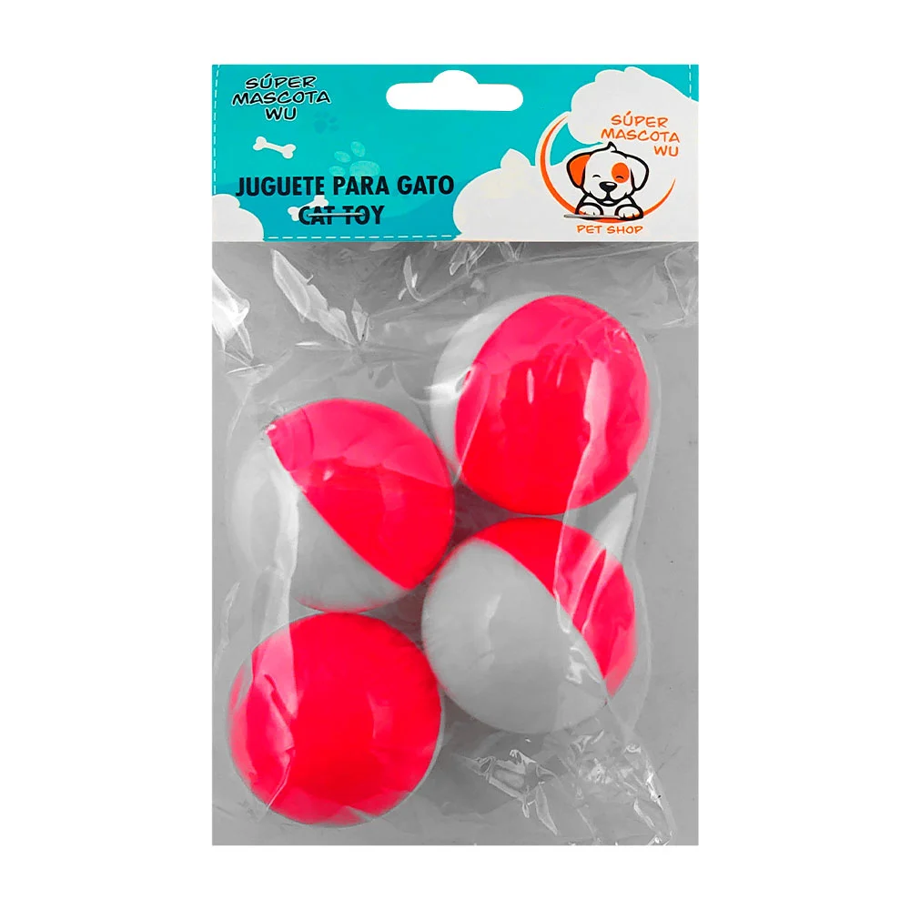 Paquete con 4 pelotas pequeñas de plás...
