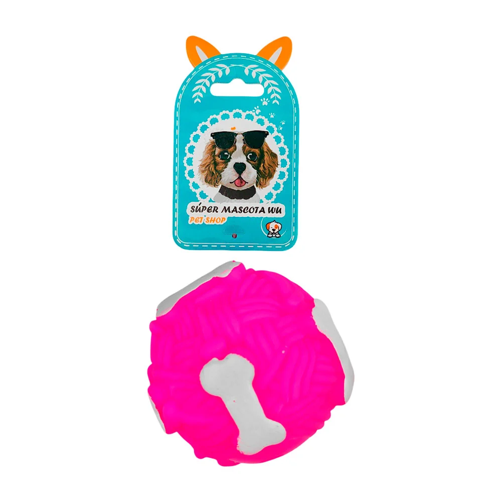 Pelota chillona de goma con efecto tejid...