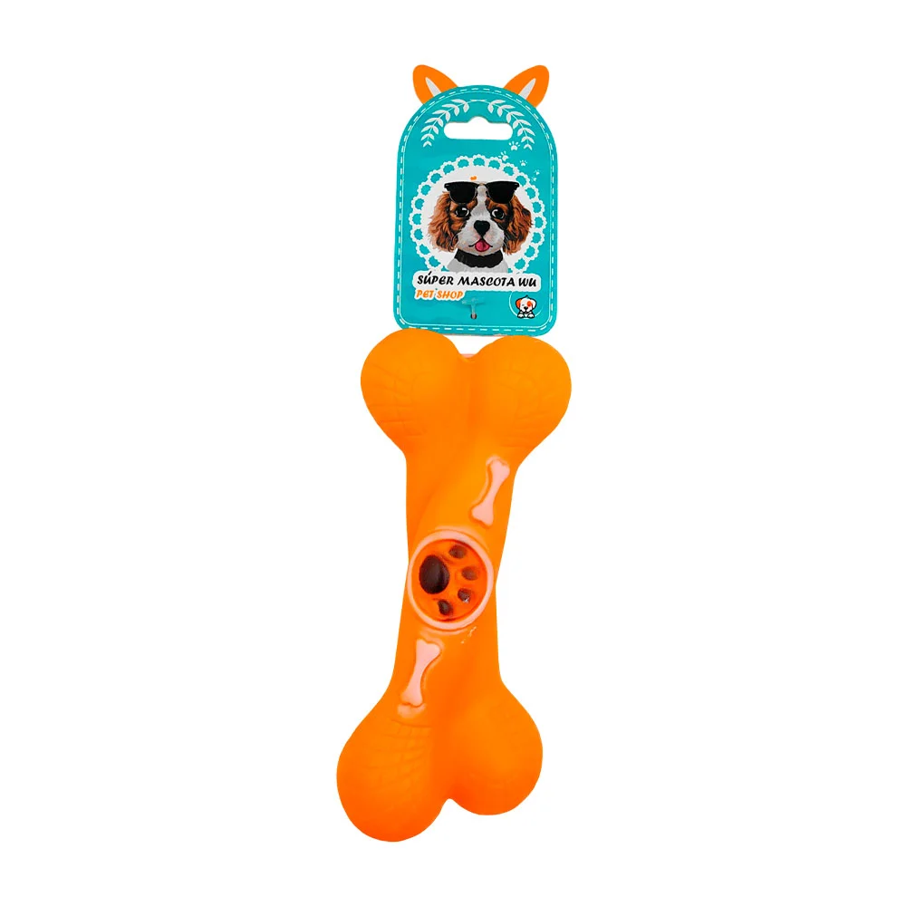 Juguete chillón con forma de hueso 15cm...