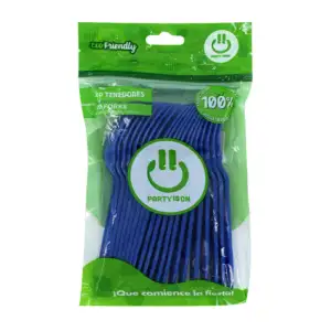 Paquete con 20 tenedores de plástico biodegradable, variedad de color…