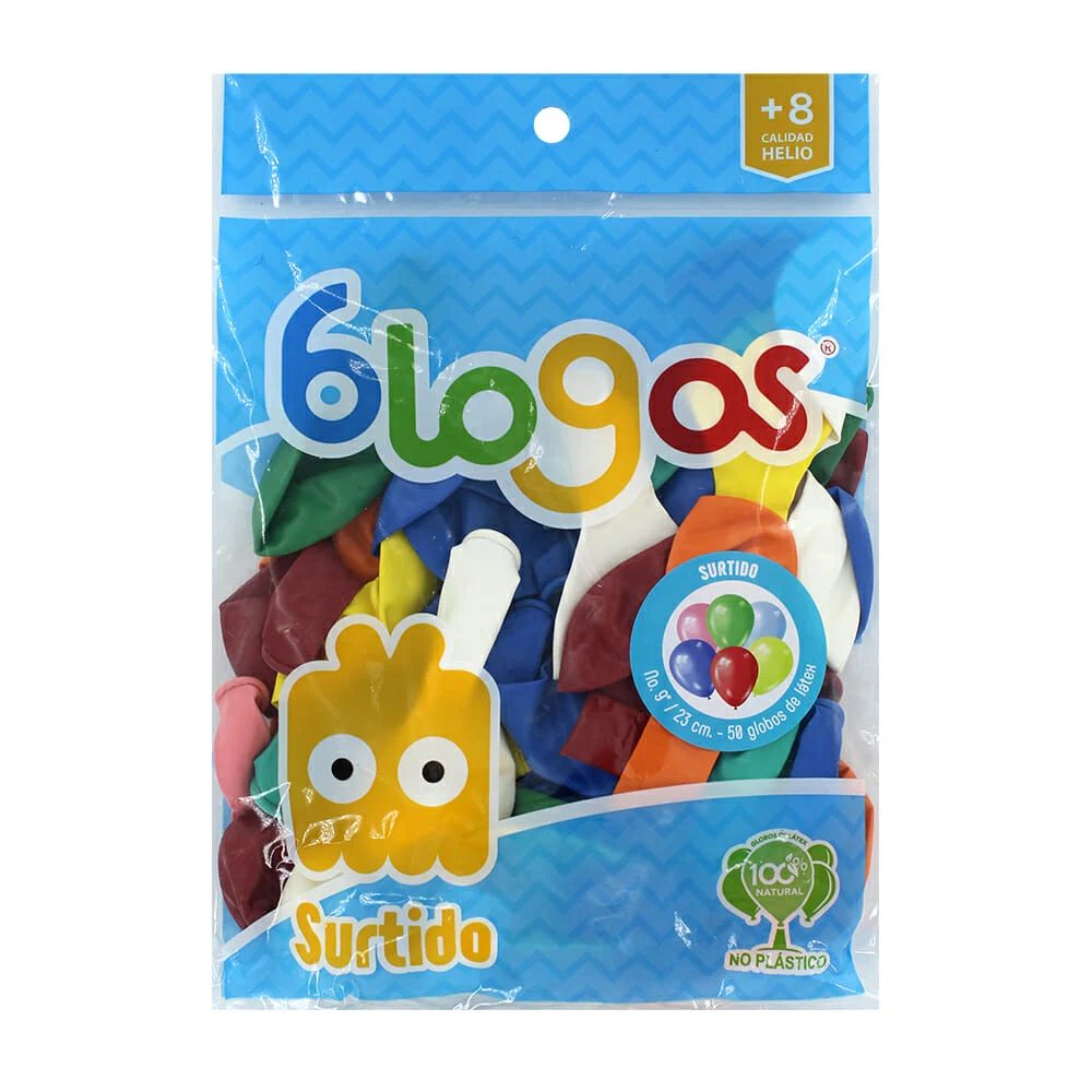 Paquete con 50 globos blogos de colores ...
