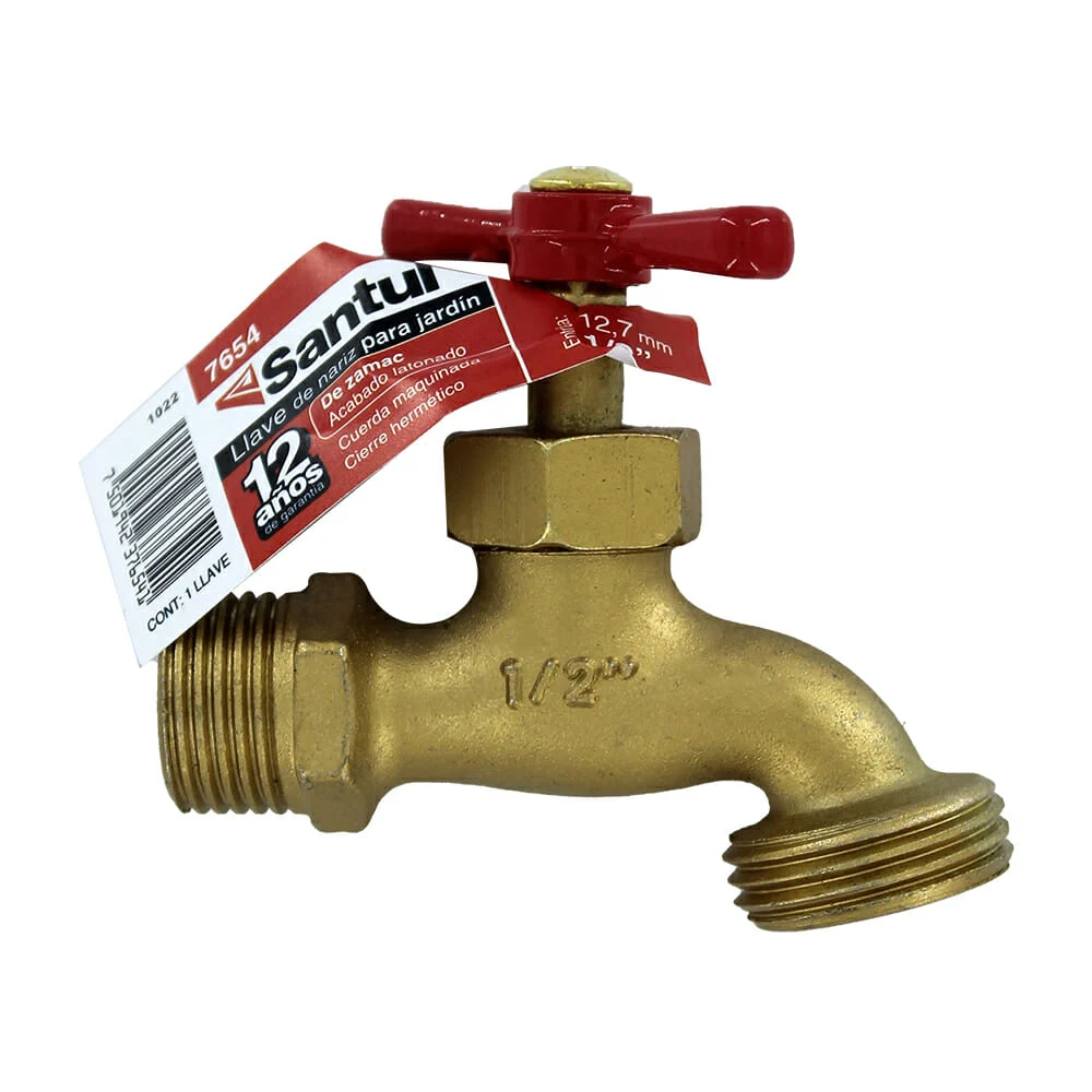 Llave santul de nariz 1/2 acabado latonado granel / 7654