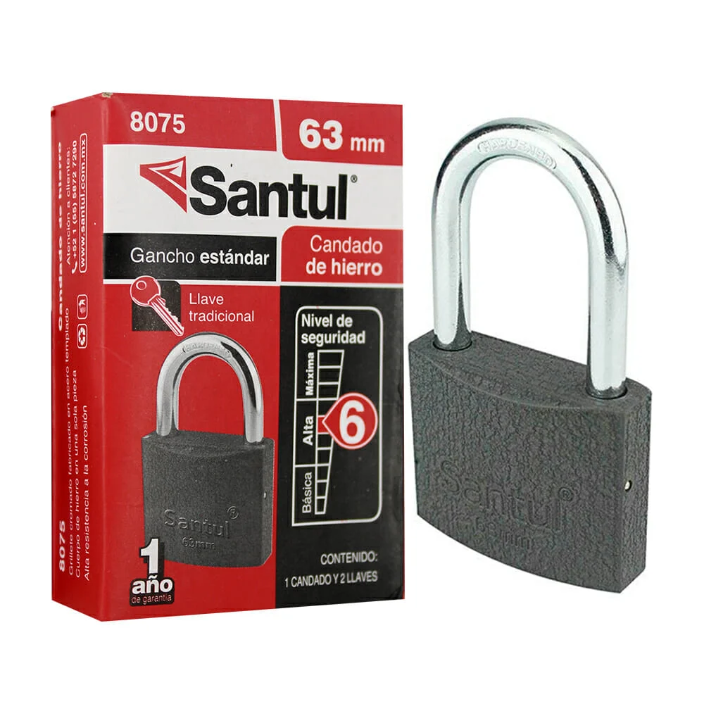 Candado santul 63mm con juego de llaves ...