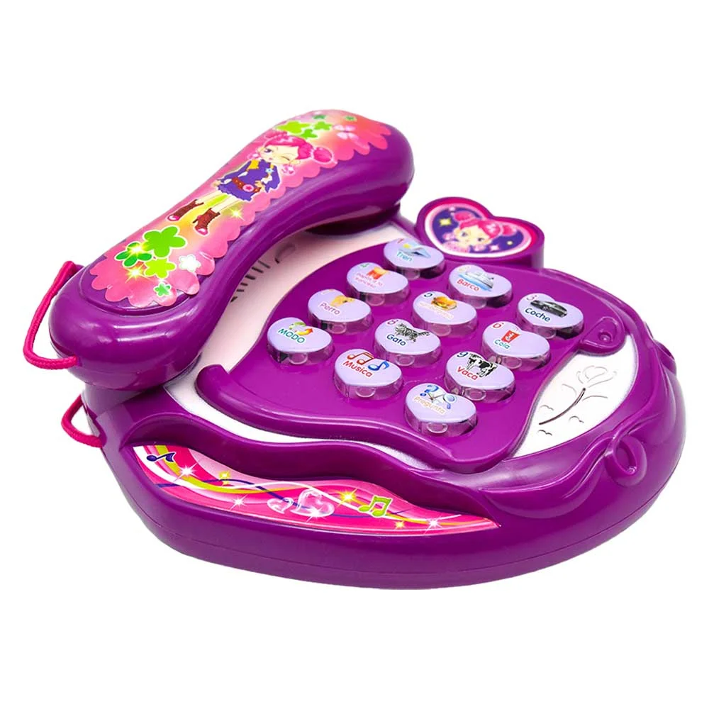 Teléfono interactivo de juguete en forma de corazón con luz y sonido / phone learning activities