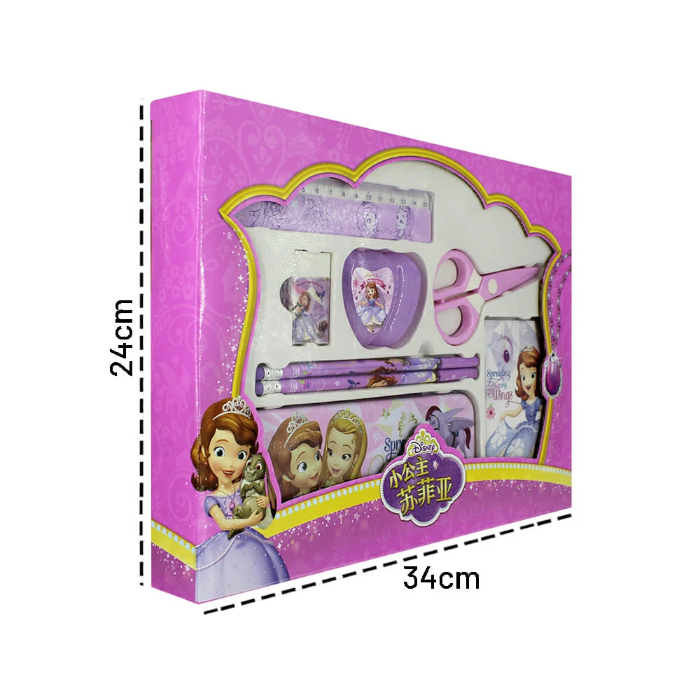 Set con 8 piezas para el regreso a clases, con diseño de la princesita sofia / 82808-s