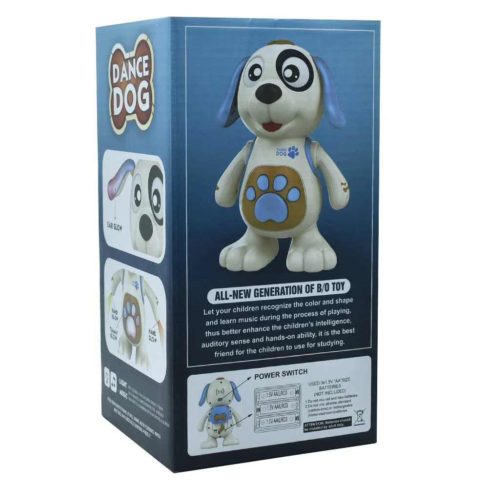 Perro bailarín con luz y sonido, variedad de colores / dance dog / 8811-31