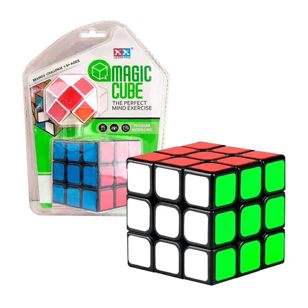 Blíster 2 pzas cubos mágicos rubik con diferentes tamaños y formas / 8943b