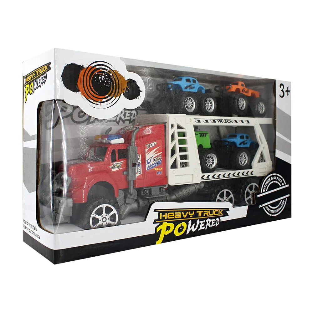 Trailer de fricción con 4 carritos o cu...