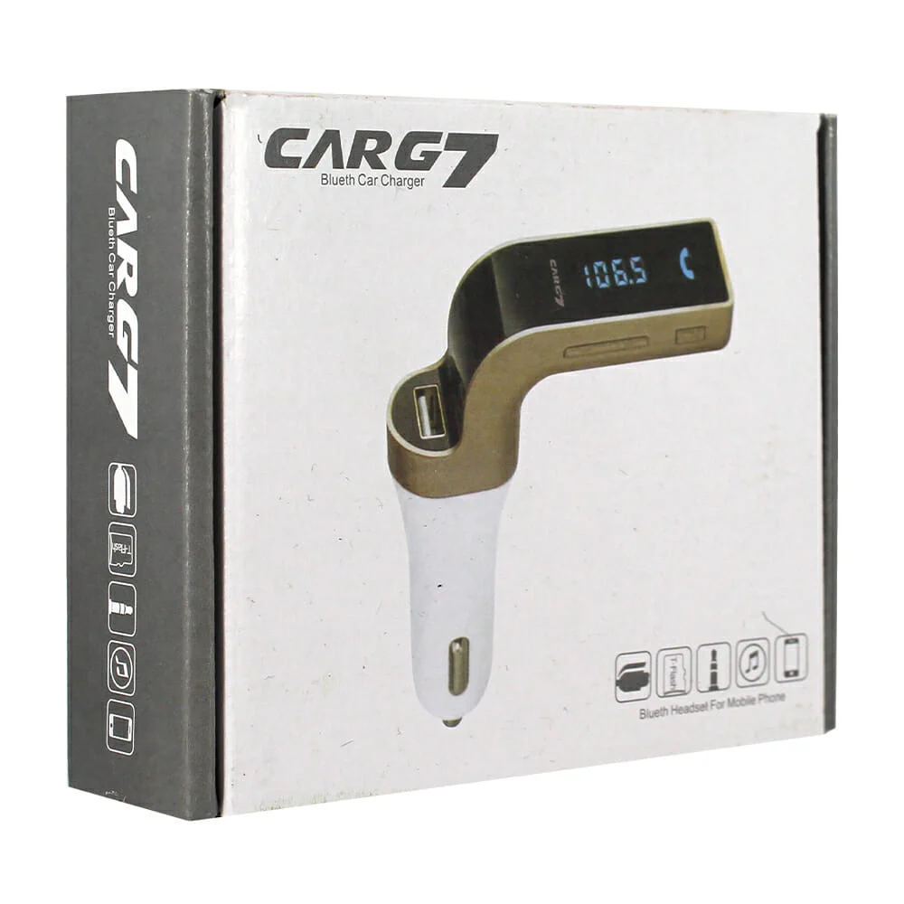 Transmisor bluetooth fm para automóvil con 1 puerto usb / 9-eleven 911 / carg7 / cc26