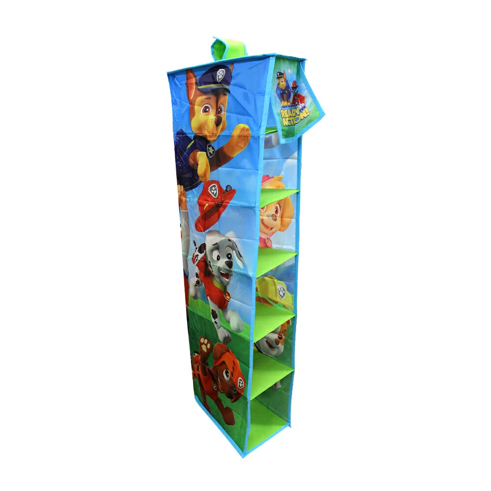 Zapatero plegable de 6 compartimientos con diseño de paw patrol / 91304a