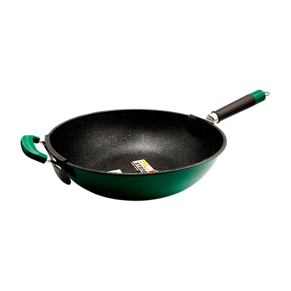 Sartén wok hondo antiadherente con recu...