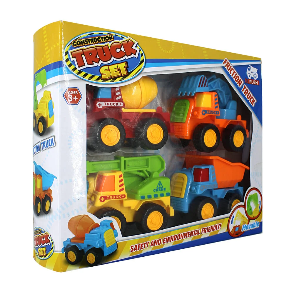 Paquete con 4 camiones de construcción, variedad de modelos / construction truck set / 998-42d