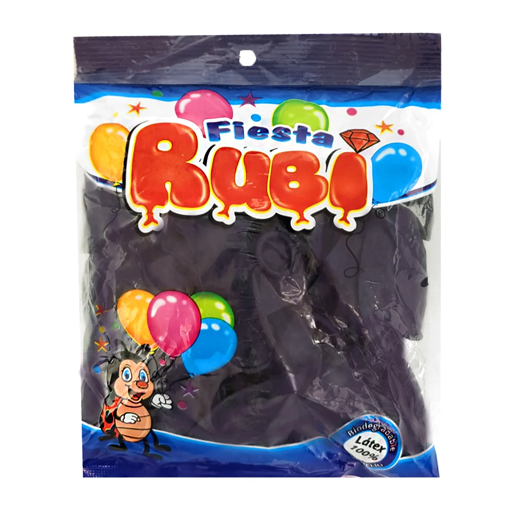 Paquete con 50 globos de 9in fiesta rubi en color azul naval / azulnaval9in