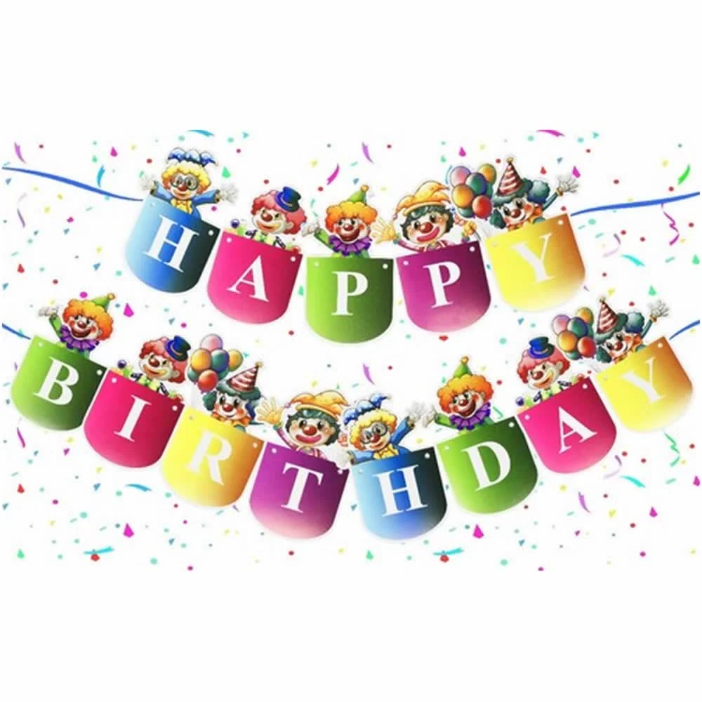 Banderin happy birthday payasos a-373 / ...