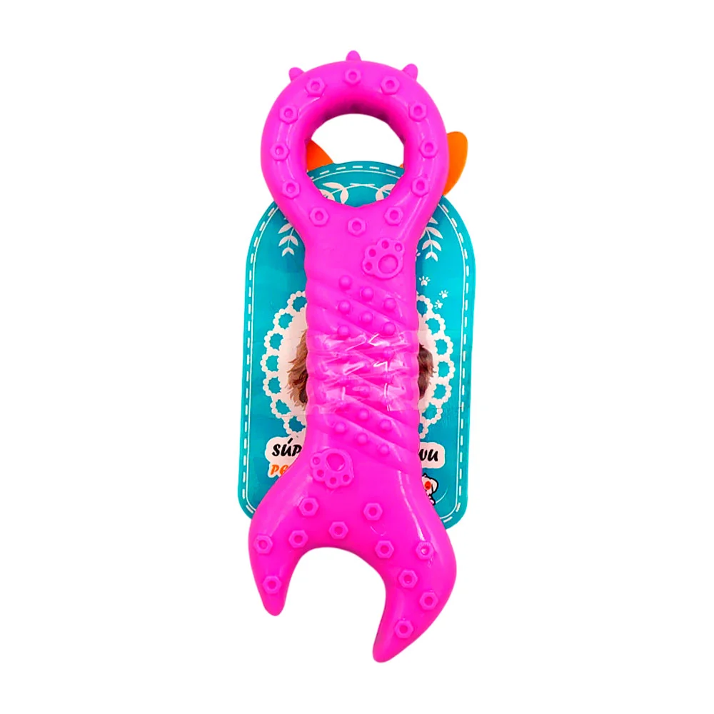 Mordedera pequeña con forma de llave inglesa con texturas, color surtido